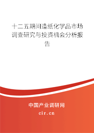 十二五期間造紙化學(xué)品市場(chǎng)調(diào)查研究與投資機(jī)會(huì)分析報(bào)告 十二五期間造紙化學(xué)品市場(chǎng)調(diào)查研究與投資機(jī)會(huì)分析報(bào)告