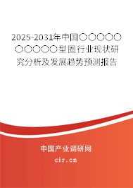 2025-2031年中國(guó)〇〇〇〇〇〇〇〇〇〇型圈行業(yè)現(xiàn)狀研究分析及發(fā)展趨勢(shì)預(yù)測(cè)報(bào)告