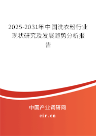 2025-2031年中國洗衣粉行業(yè)現(xiàn)狀研究及發(fā)展趨勢(shì)分析報(bào)告