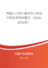 中國引刀管行業(yè)研究分析及市場前景預(yù)測報告(2026-2032年) 中國引刀管行業(yè)研究分析及市場前景預(yù)測報告(2026-2032年)