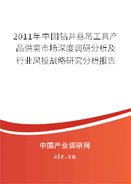 2011年中國鉆井懸吊工具產品供需市場深度調研分析及行業(yè)風投戰(zhàn)略研究分析報告