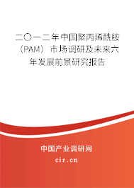 二〇一二年中國聚丙烯酰胺（PAM）市場調(diào)研及未來六年發(fā)展前景研究報告