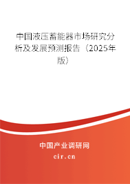 中國(guó)液壓蓄能器市場(chǎng)研究分析及發(fā)展預(yù)測(cè)報(bào)告（2024年版）