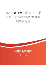 2025-2031年中國2、5-二氯苯胺市場現狀調研分析及發(fā)展前景報告
