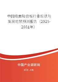 中國墻面吸音板行業(yè)現(xiàn)狀與發(fā)展前景預(yù)測報告（2025-2031年）