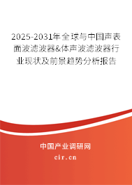 2025-2031年全球與中國聲表面波濾波器&體聲波濾波器行業(yè)現狀及前景趨勢分析報告 2025-2031年全球與中國聲表面波濾波器&體聲波濾波器行業(yè)現狀及前景趨勢分析報告