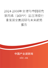 2024-2030年全球與中國雙向聚丙烯（BOPP）層壓薄膜行業(yè)發(fā)展全面調(diào)研與未來趨勢報告