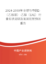 2024-2030年全球與中國(guó)2-（乙胺基）-乙醇（EAE）行業(yè)現(xiàn)狀調(diào)研及發(fā)展前景預(yù)測(cè)報(bào)告