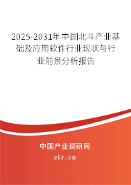 2025-2031年中國北斗產(chǎn)業(yè)基礎(chǔ)及應(yīng)用軟件行業(yè)現(xiàn)狀與行業(yè)前景分析報(bào)告