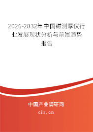 2024-2030年中國磁測厚儀行業(yè)發(fā)展現(xiàn)狀分析與前景趨勢報告 2024-2030年中國磁測厚儀行業(yè)發(fā)展現(xiàn)狀分析與前景趨勢報告