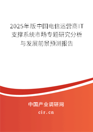 2025年版中國(guó)電信運(yùn)營(yíng)商IT支撐系統(tǒng)市場(chǎng)專題研究分析與發(fā)展前景預(yù)測(cè)報(bào)告 2025年版中國(guó)電信運(yùn)營(yíng)商IT支撐系統(tǒng)市場(chǎng)專題研究分析與發(fā)展前景預(yù)測(cè)報(bào)告