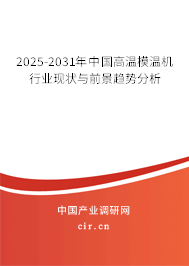 2025-2031年中國高溫模溫機(jī)行業(yè)現(xiàn)狀與前景趨勢分析