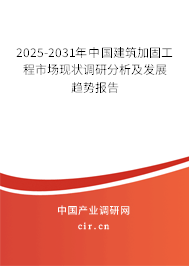 2025-2031年中國建筑加固工程市場現(xiàn)狀調(diào)研分析及發(fā)展趨勢報告