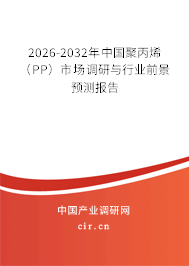 2026-2032年中國聚丙烯（PP）市場調研與行業(yè)前景預測報告