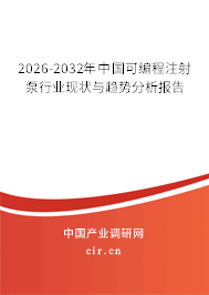 2026-2032年中國可編程注射泵行業(yè)現(xiàn)狀與趨勢分析報告