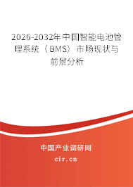 2026-2032年中國(guó)智能電池管理系統(tǒng)（BMS）市場(chǎng)現(xiàn)狀與前景分析