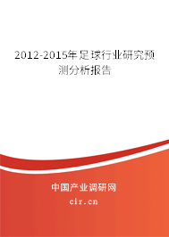 2012-2015年足球行業(yè)研究預(yù)測(cè)分析報(bào)告