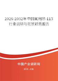 2026-2032年中國(guó)氟利昂-113行業(yè)調(diào)研與前景趨勢(shì)報(bào)告