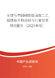 全球與中國硼酸酯油酸二乙醇酰胺市場調(diào)研與行業(yè)前景預(yù)測報(bào)告（2025年版）