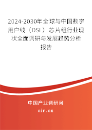 2024-2030年全球與中國數字用戶線（DSL）芯片組行業(yè)現(xiàn)狀全面調研與發(fā)展趨勢分析報告