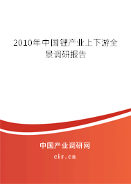 2010年中國鋰產(chǎn)業(yè)上下游全景調(diào)研報告