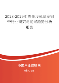 2023-2029年貴州冷軋薄寬鋼帶行業(yè)研究與前景趨勢分析報告