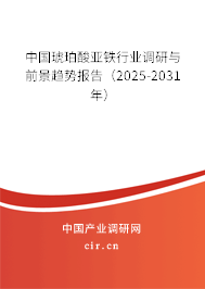 中國琥珀酸亞鐵行業(yè)調(diào)研與前景趨勢報(bào)告（2025-2031年）