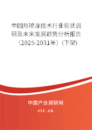 中國熱噴涂技術行業(yè)現狀調研及未來發(fā)展趨勢分析報告（2025-2031年）(下架)