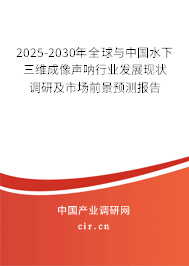 2025-2030年全球與中國水下三維成像聲吶行業(yè)發(fā)展現(xiàn)狀調(diào)研及市場前景預測報告