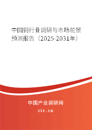 中國銅行業(yè)調(diào)研與市場前景預(yù)測報告（2025-2031年）