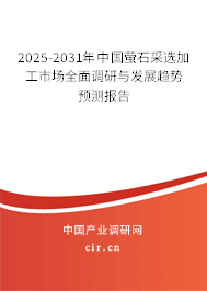 2025-2031年中國螢石采選加工市場全面調(diào)研與發(fā)展趨勢預(yù)測報告