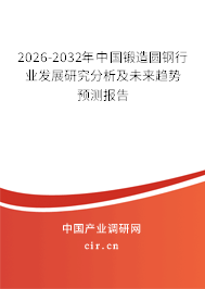 2026-2032年中國鍛造圓鋼行業(yè)發(fā)展研究分析及未來趨勢預測報告