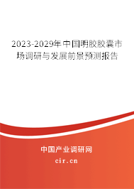 2023-2029年中國明膠膠囊市場調(diào)研與發(fā)展前景預測報告