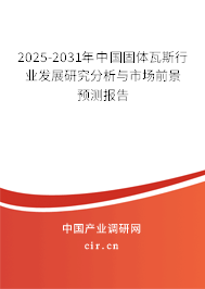 2025-2031年中國固體瓦斯行業(yè)發(fā)展研究分析與市場前景預(yù)測報告 2025-2031年中國固體瓦斯行業(yè)發(fā)展研究分析與市場前景預(yù)測報告