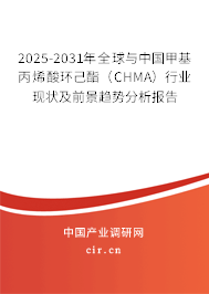 2025-2031年全球與中國甲基丙烯酸環(huán)己酯(CHMA)行業(yè)現(xiàn)狀及前景趨勢分析報告 2025-2031年全球與中國甲基丙烯酸環(huán)己酯(CHMA)行業(yè)現(xiàn)狀及前景趨勢分析報告