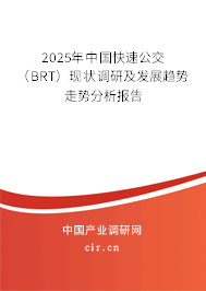 2025年中國快速公交（BRT）現(xiàn)狀調(diào)研及發(fā)展趨勢走勢分析報告