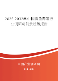 2026-2032年中國青魚養(yǎng)殖行業(yè)調(diào)研與前景趨勢報告