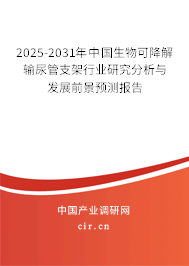 2025-2031年中國(guó)生物可降解輸尿管支架行業(yè)研究分析與發(fā)展前景預(yù)測(cè)報(bào)告
