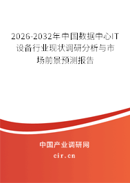 2026-2032年中國數(shù)據(jù)中心IT設備行業(yè)現(xiàn)狀調(diào)研分析與市場前景預測報告