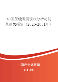 中國蔗糖發(fā)展現(xiàn)狀分析與前景趨勢報告（2025-2031年）