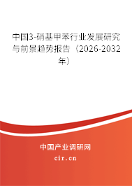 中國3-硝基甲苯行業(yè)發(fā)展研究與前景趨勢報告（2026-2032年）