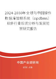 2024-2030年全球與中國操作數(shù)據(jù)庫管理系統(tǒng)(opdbms)軟件行業(yè)現(xiàn)狀分析與發(fā)展前景研究報告 2024-2030年全球與中國操作數(shù)據(jù)庫管理系統(tǒng)(opdbms)軟件行業(yè)現(xiàn)狀分析與發(fā)展前景研究報告