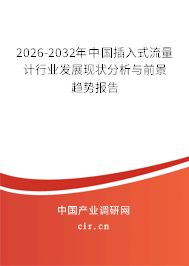 2026-2032年中國插入式流量計行業(yè)發(fā)展現(xiàn)狀分析與前景趨勢報告