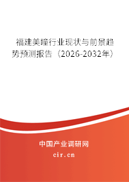福建美瞳行業(yè)現(xiàn)狀與前景趨勢預測報告（2026-2032年）