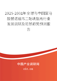 2025-2031年全球與中國富馬酸替諾福韋二吡呋酯片行業(yè)發(fā)展調(diào)研及前景趨勢預(yù)測報告