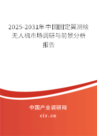 2025-2031年中國固定翼測繪無人機市場調(diào)研與前景分析報告