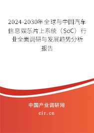 2024-2030年全球與中國(guó)汽車信息娛樂(lè)片上系統(tǒng)（SoC）行業(yè)全面調(diào)研與發(fā)展趨勢(shì)分析報(bào)告
