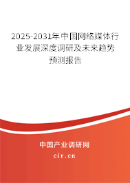 2025-2031年中國網(wǎng)絡(luò)媒體行業(yè)發(fā)展深度調(diào)研及未來趨勢預測報告