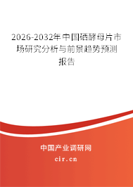 2026-2032年中國硒酵母片市場研究分析與前景趨勢預(yù)測報告 2026-2032年中國硒酵母片市場研究分析與前景趨勢預(yù)測報告