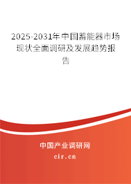 2025-2031年中國蓄能器市場現狀全面調研及發(fā)展趨勢報告